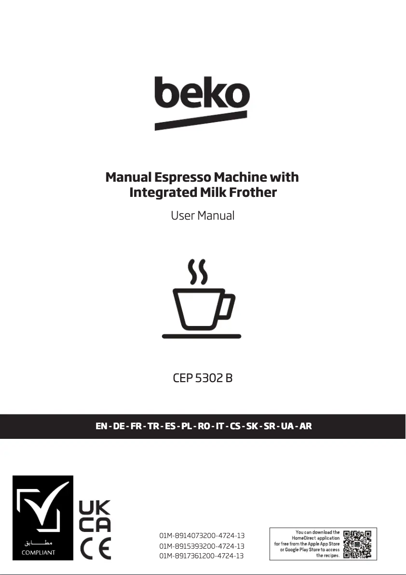 Page n°1 - Manuel utilisateur Beko CEP 5302 B