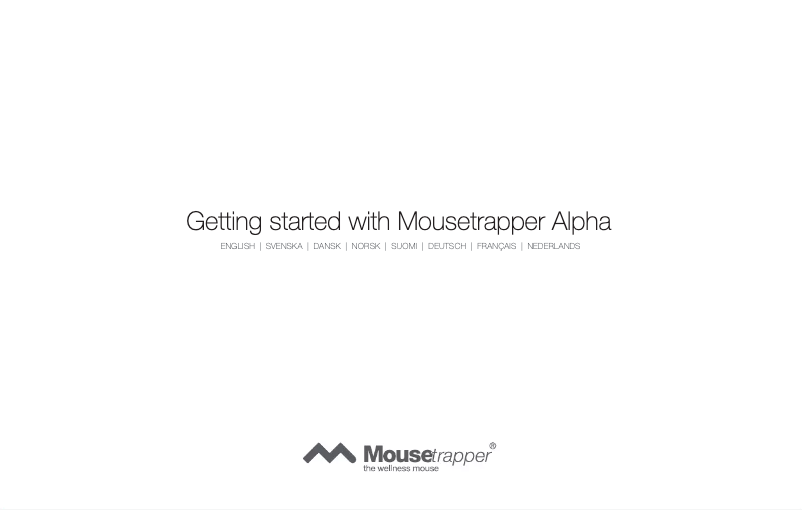 Page 1 de la notice Manuel utilisateur Mousetrapper Alpha