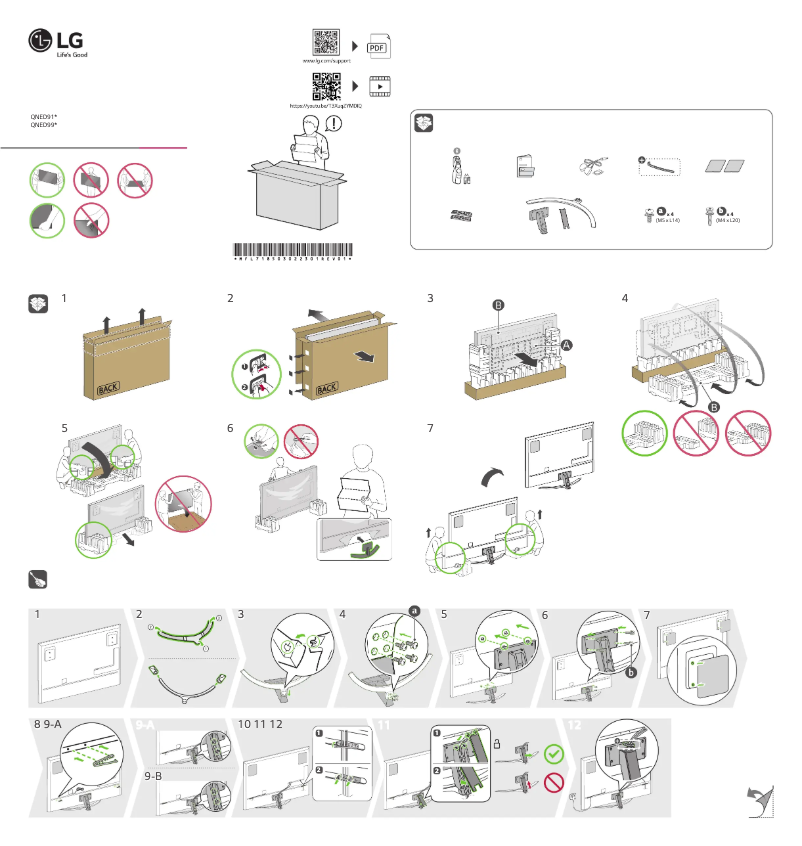 Page 1 de la notice Manuel utilisateur LG 86QNED916QA