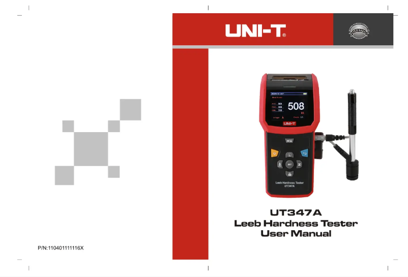 Page n°1 - Manuel utilisateur Uni-T UT347A