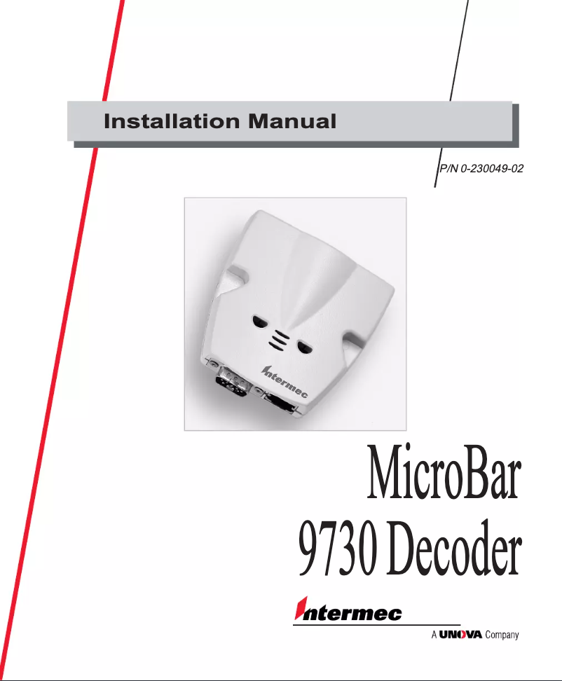 Page 1 de la notice Manuel utilisateur Intermec ScanPlus 1800