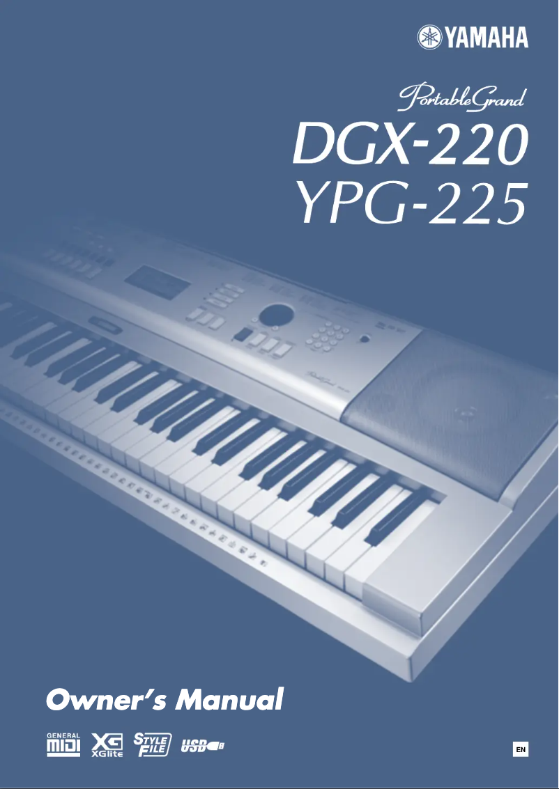 Page n°1 - Manuel utilisateur Yamaha PortableGrand DGX-220