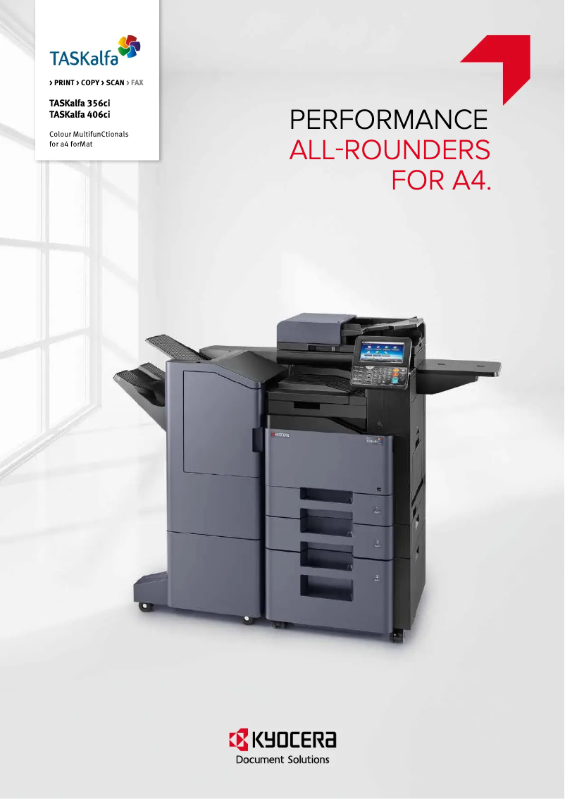 Page 1 de la notice Brochure Kyocera TASKalfa 356ci