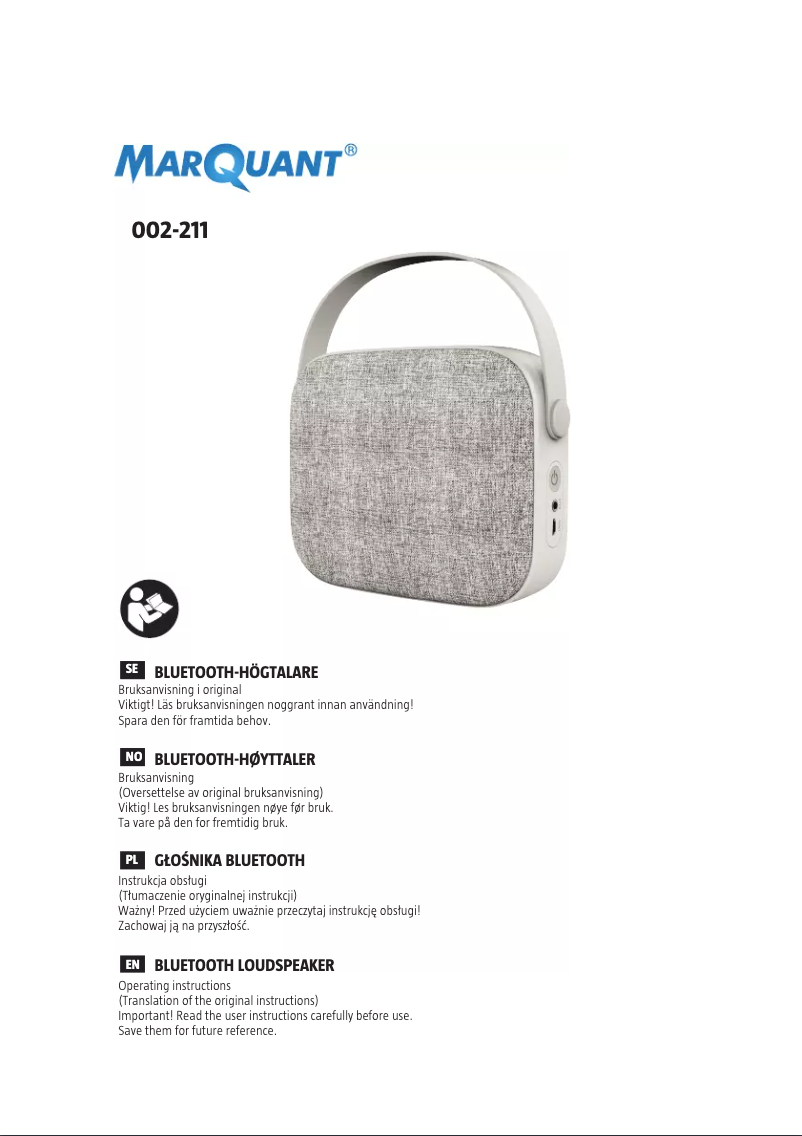 Image de la première page du manuel de l'appareil 002-211