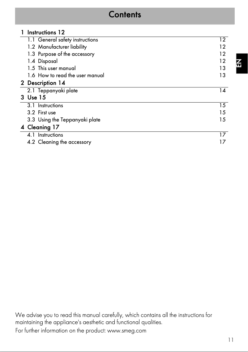 Page 1 de la notice Brochure Smeg PPX6090-1