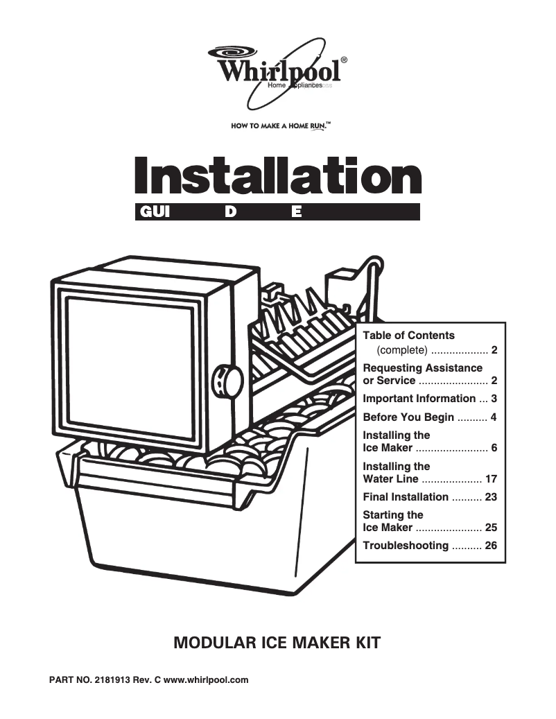 Page 1 de la notice Manuel utilisateur Whirlpool 24ECKMF