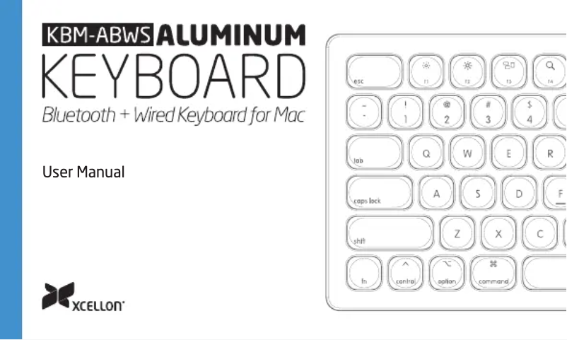 Page 1 de la notice Manuel utilisateur Xcellon KBM-ABWS