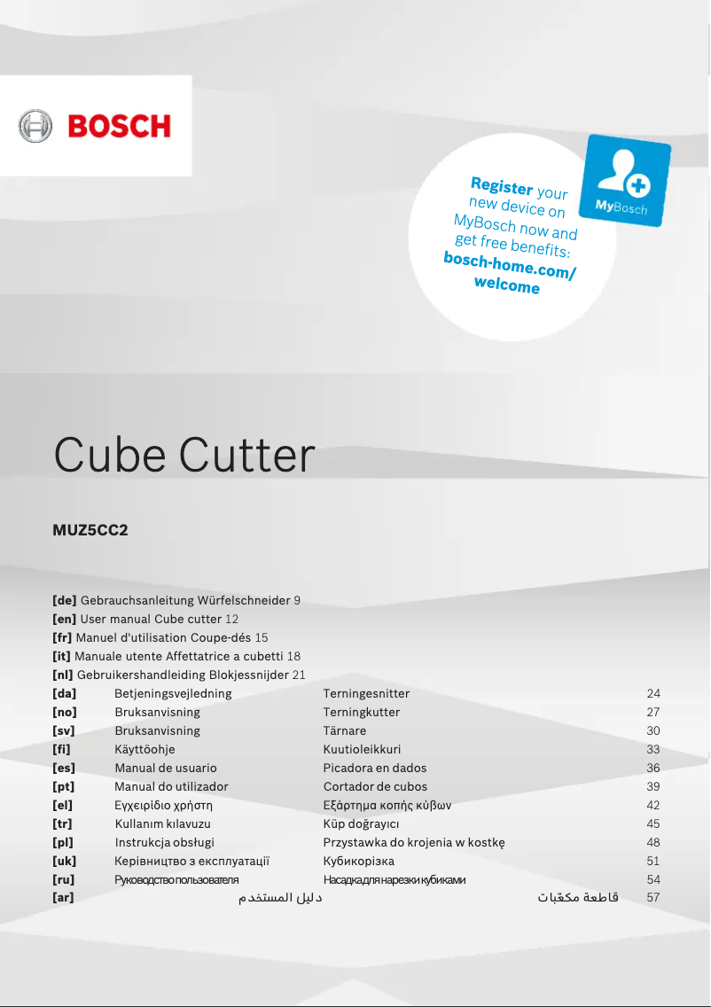 Image de la première page du manuel de l'appareil MUZ5CC2