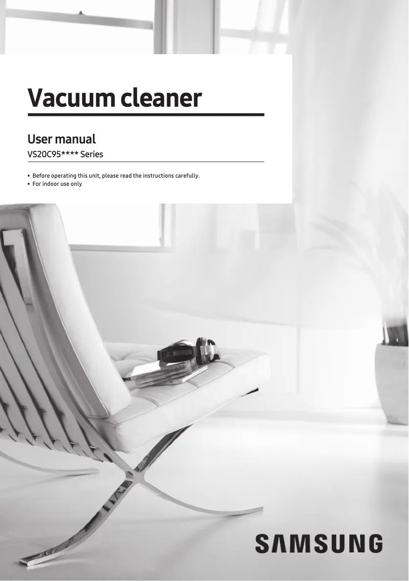 Page 1 de la notice Manuel utilisateur Samsung VS20C954FTB