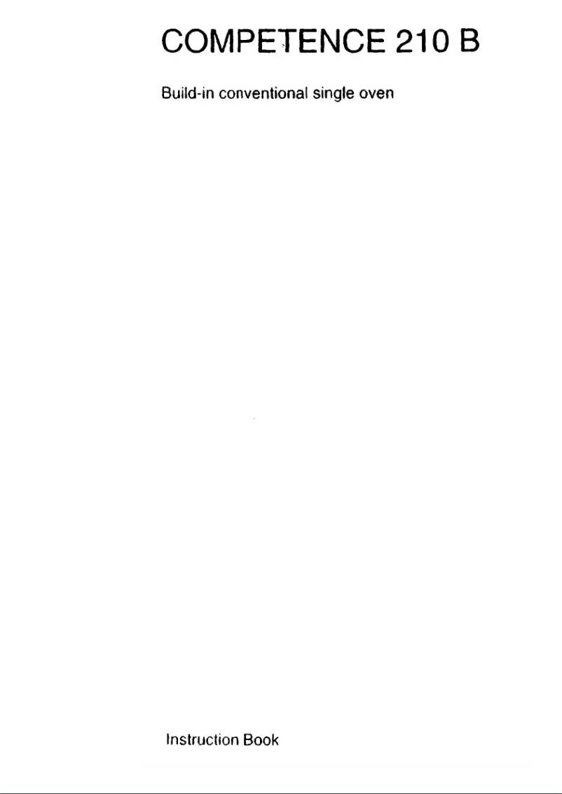 Page n°1 - Manuel utilisateur AEG Competence 210B D FBI