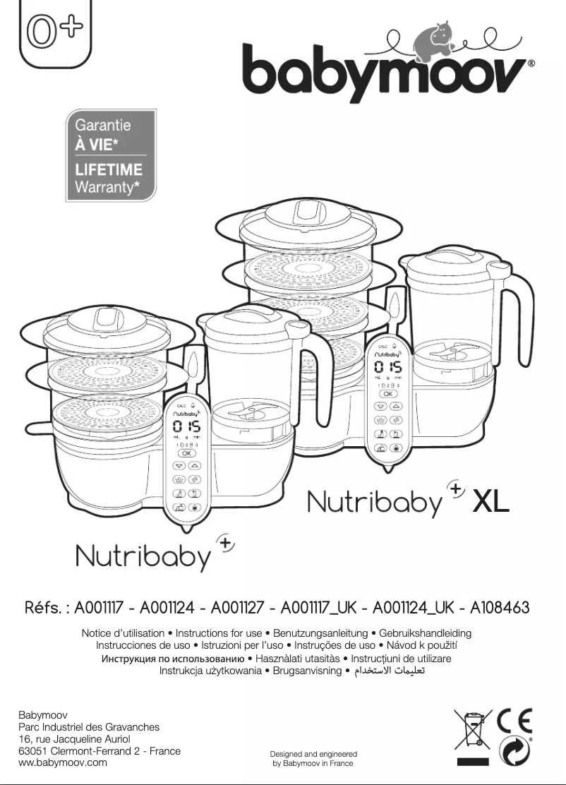 Page 1 de la notice Manuel utilisateur Babymoov Nutribaby +