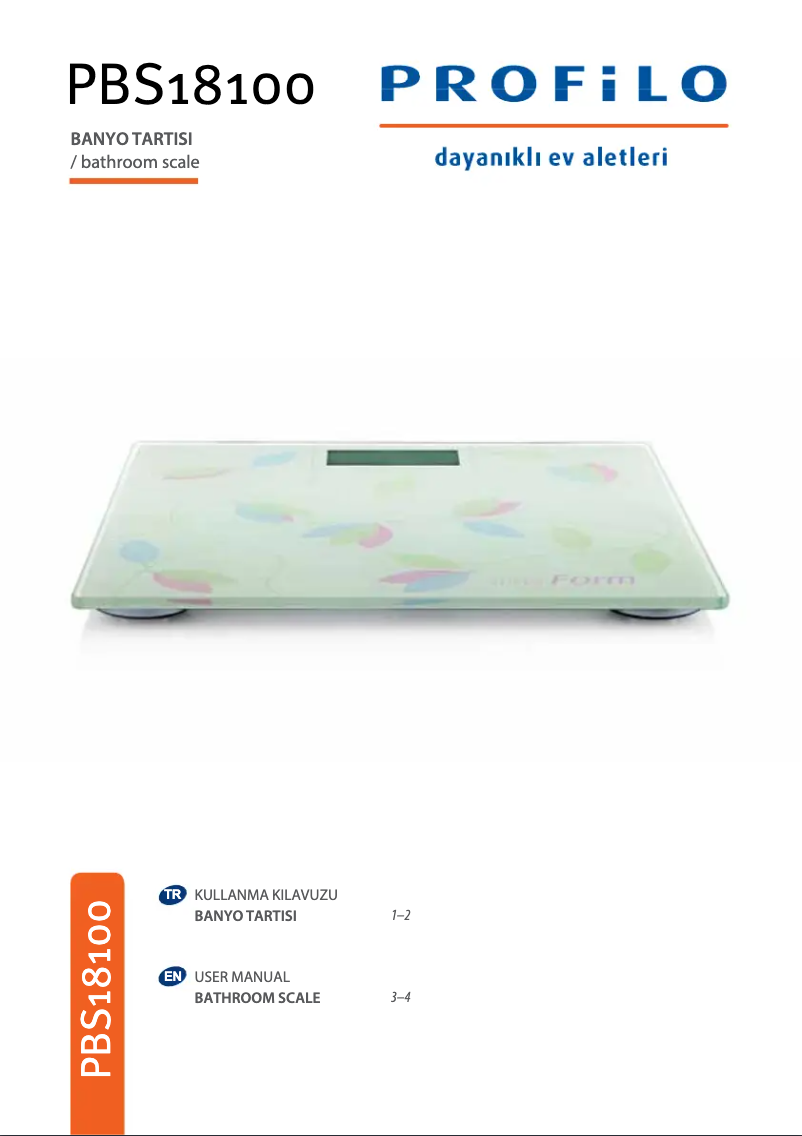 Page 1 de la notice Manuel utilisateur Profilo PBS18100