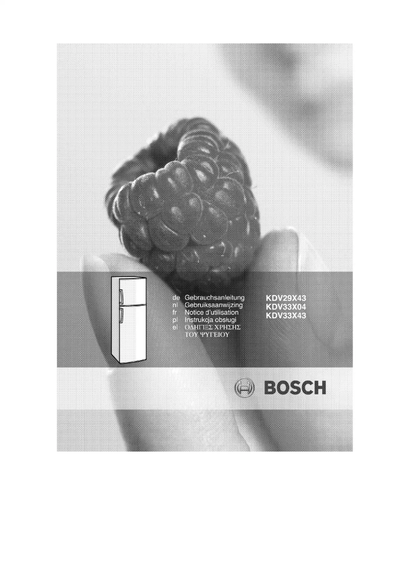 Page 1 de la notice Manuel utilisateur Bosch KDV29X43