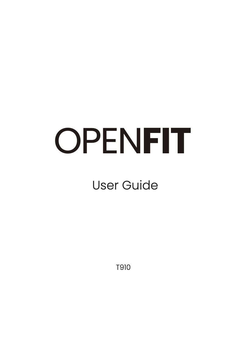 Image de la première page du manuel de l'appareil OpenFit