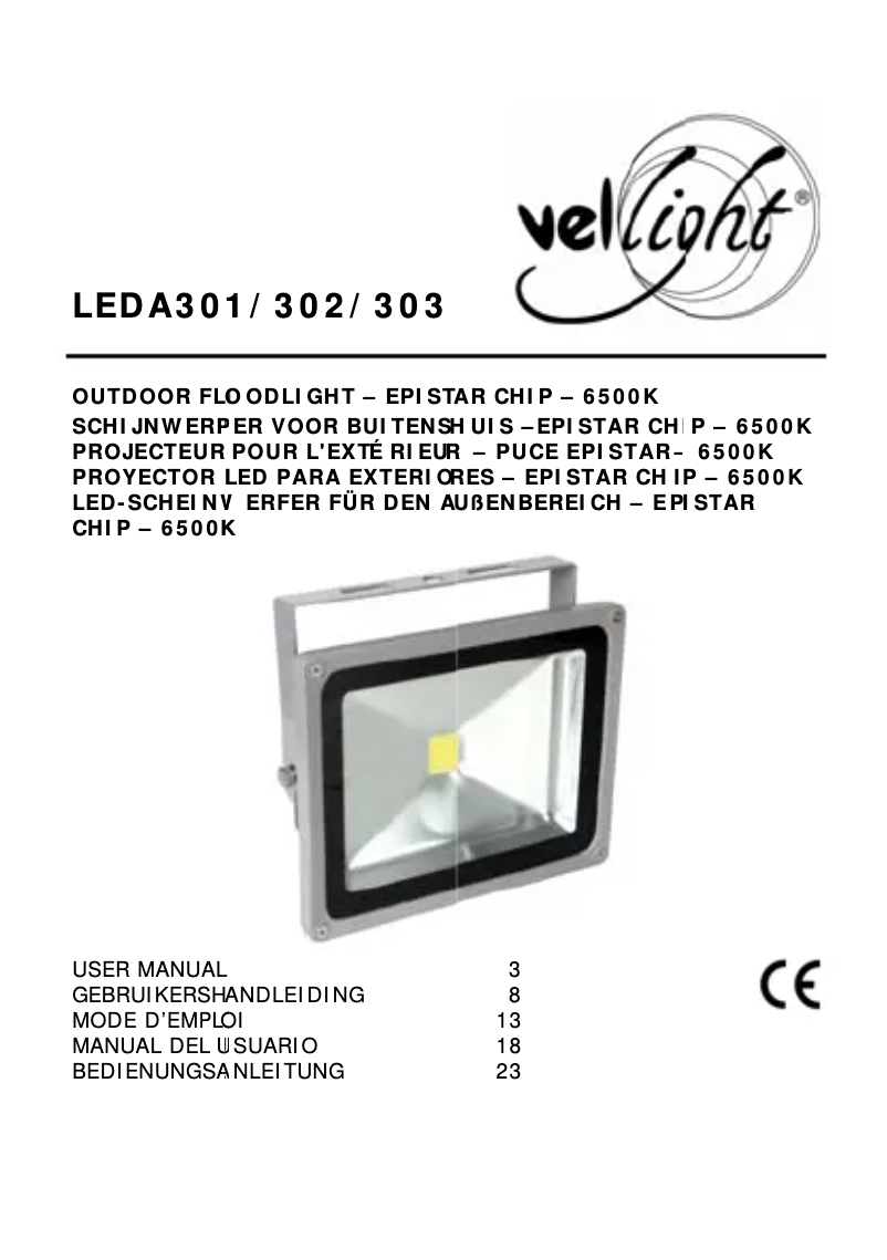 Page 1 de la notice Manuel utilisateur Velleman LEDA303