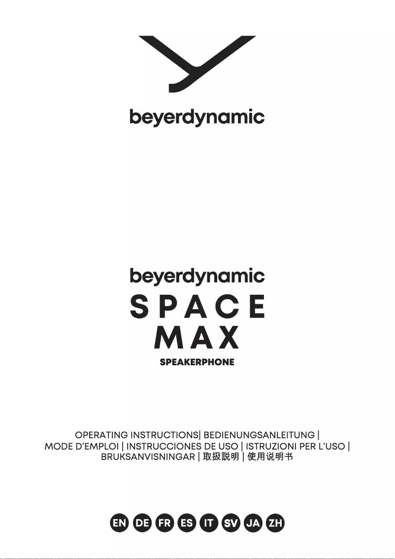 Image de la première page du manuel de l'appareil Space Max