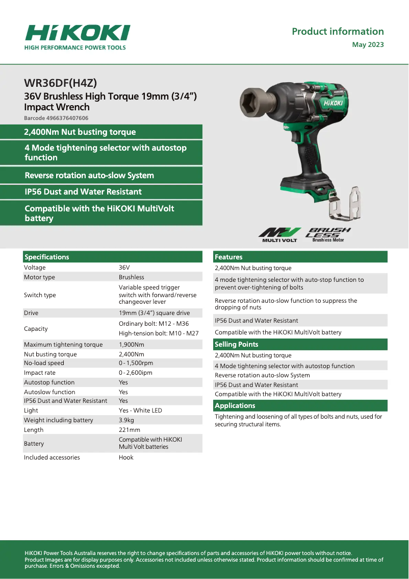 Image de la première page du manuel de l'appareil WR36DF