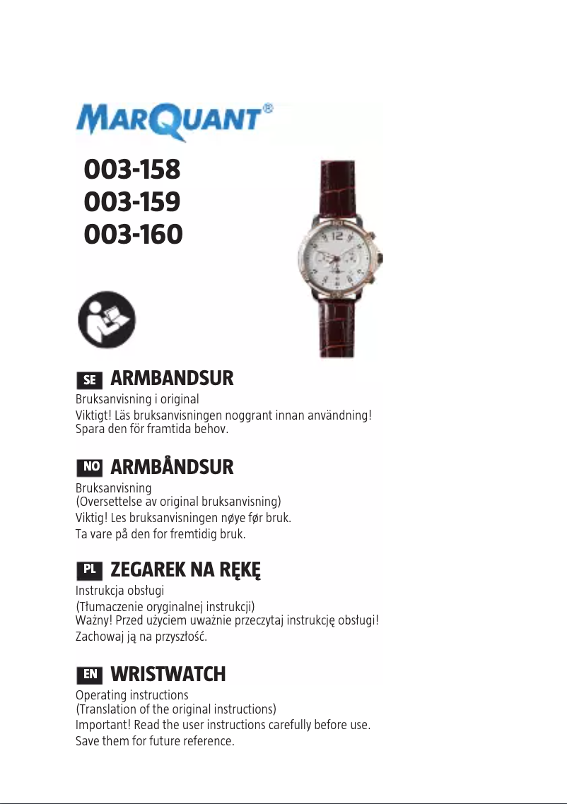 Imagen de la primera página del manual del dispositivo 003-159