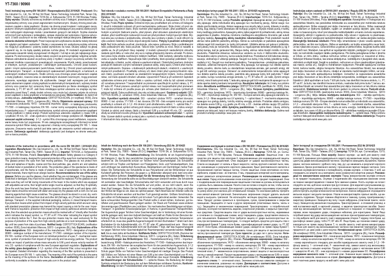 Page 1 de la notice Manuel utilisateur Yato YT-7360