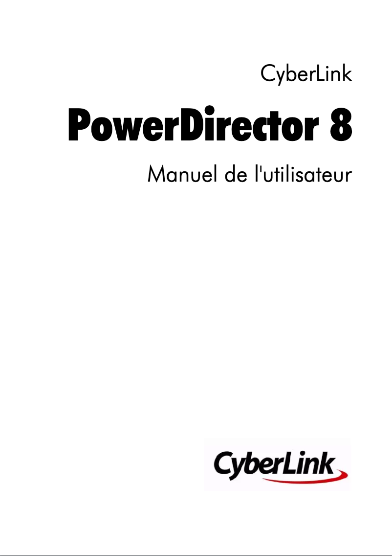 Page 1 de la notice Manuel utilisateur Cyberlink PowerDirector 8