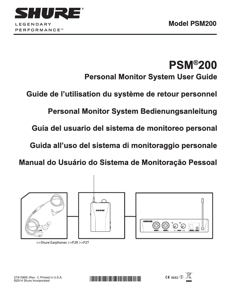 Image de la première page du manuel de l'appareil PSM 200