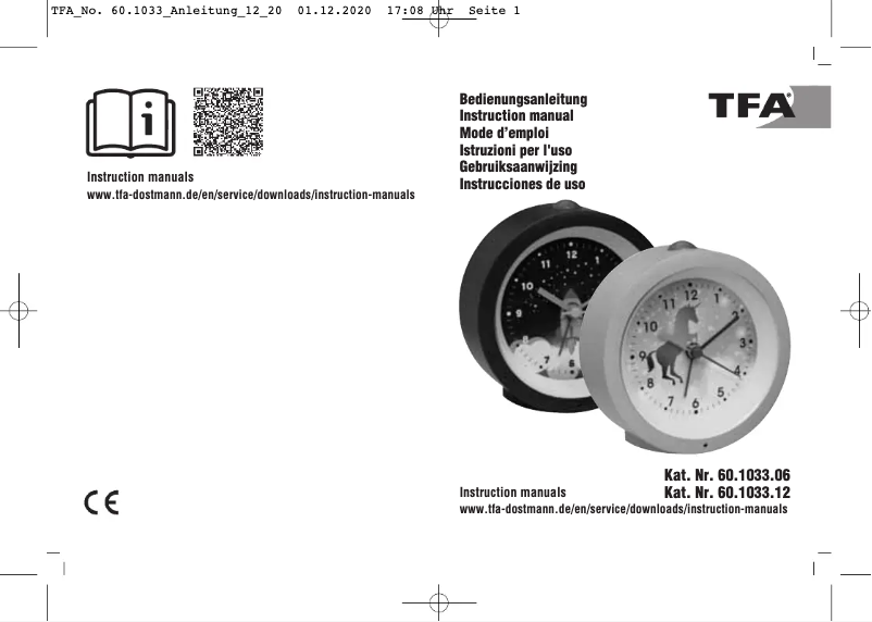 Page n°1 - Manuel utilisateur TFA 60.1033.06