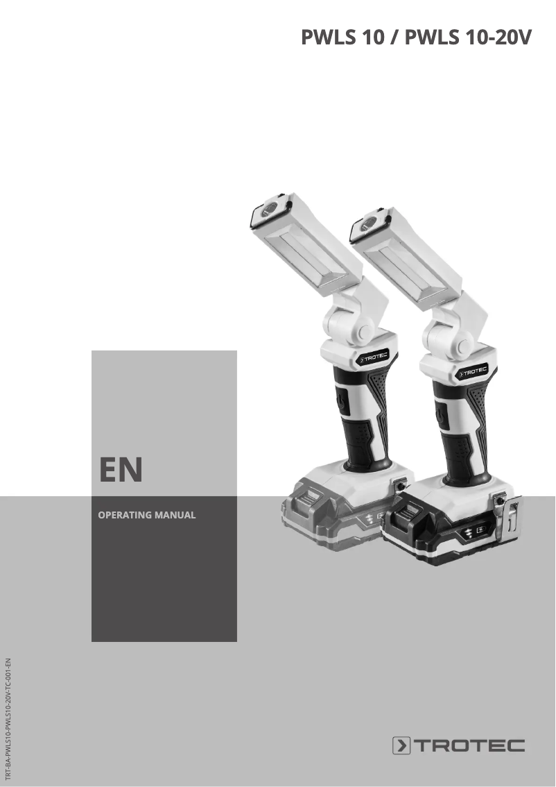 Image de la première page du manuel de l'appareil PWLS 10-20V