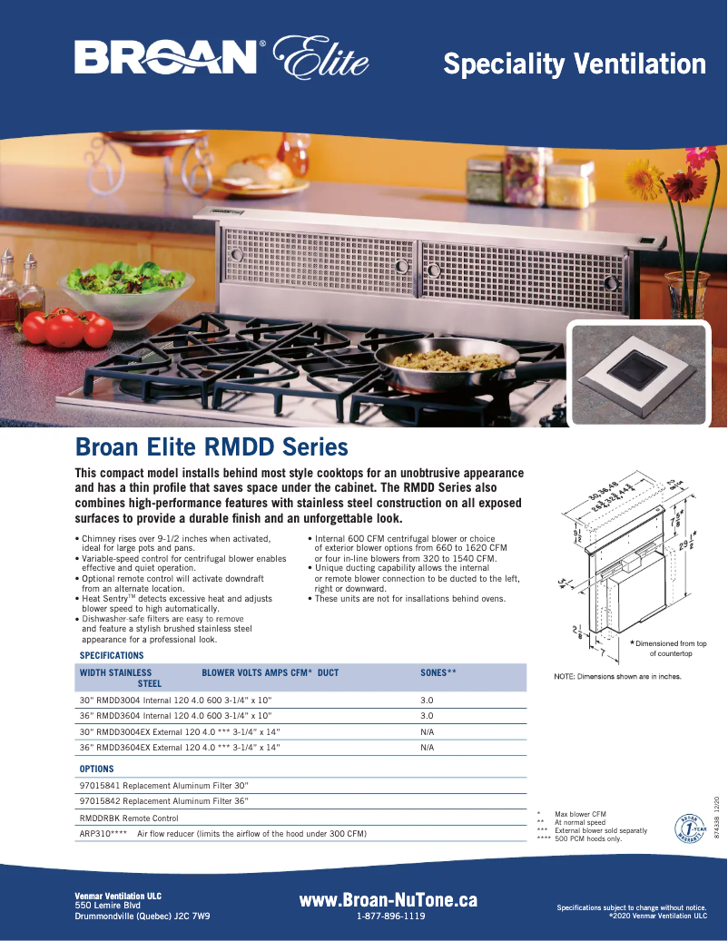 Page n°1 - Brochure Broan RMDD3004