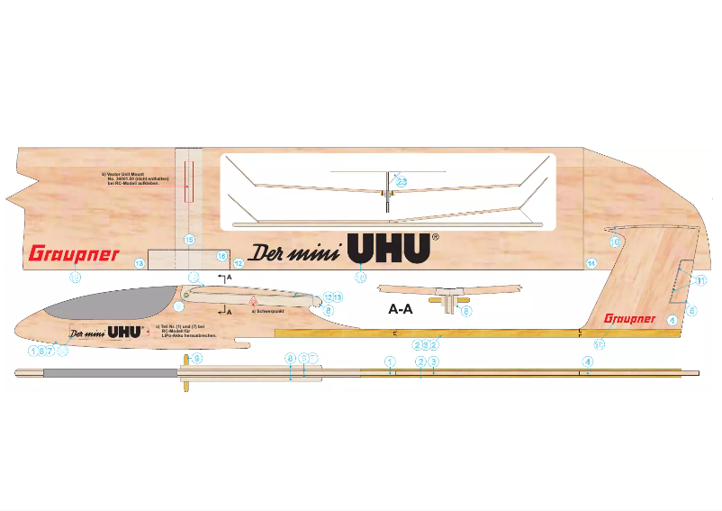 Page 1 de la notice Manuel utilisateur Graupner Der mini UHU