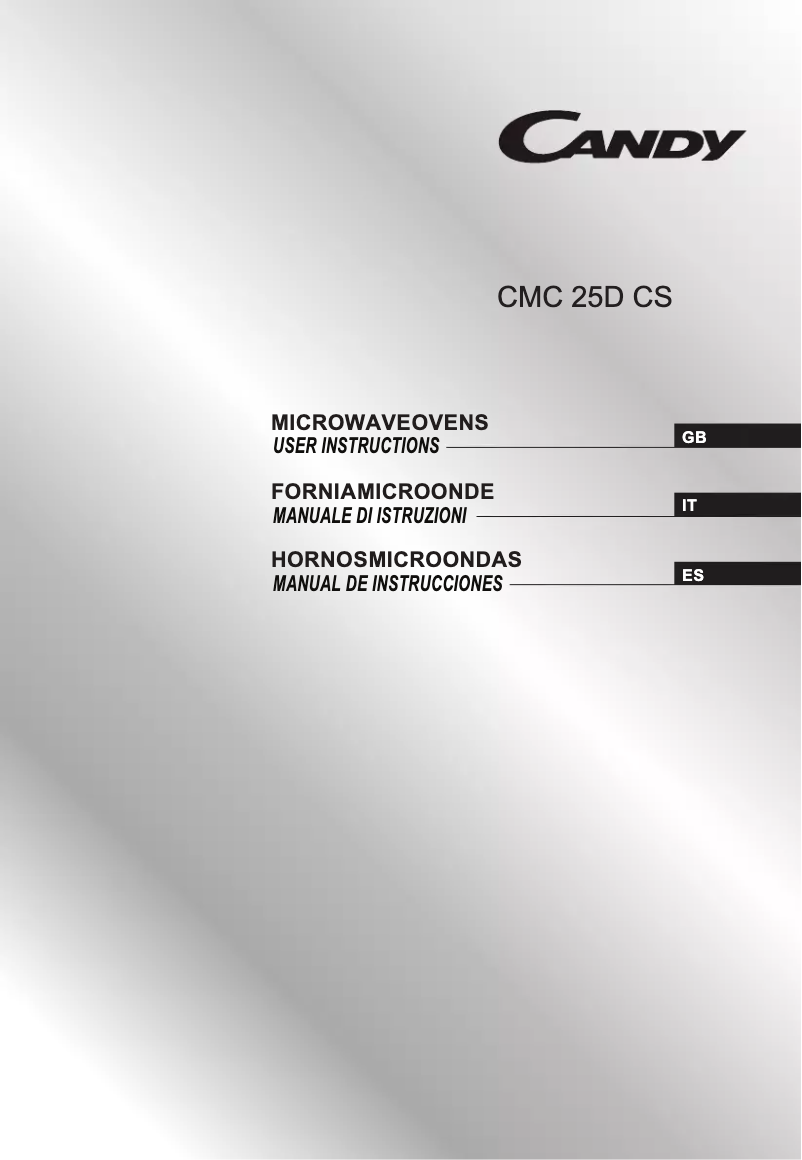 Image de la première page du manuel de l'appareil CMC 25D CS