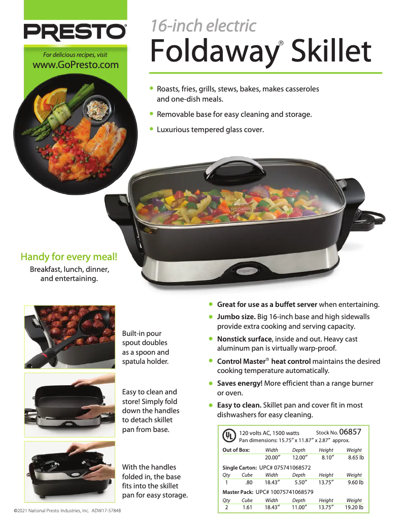 Image de la première page du manuel de l'appareil Foldaway 06857