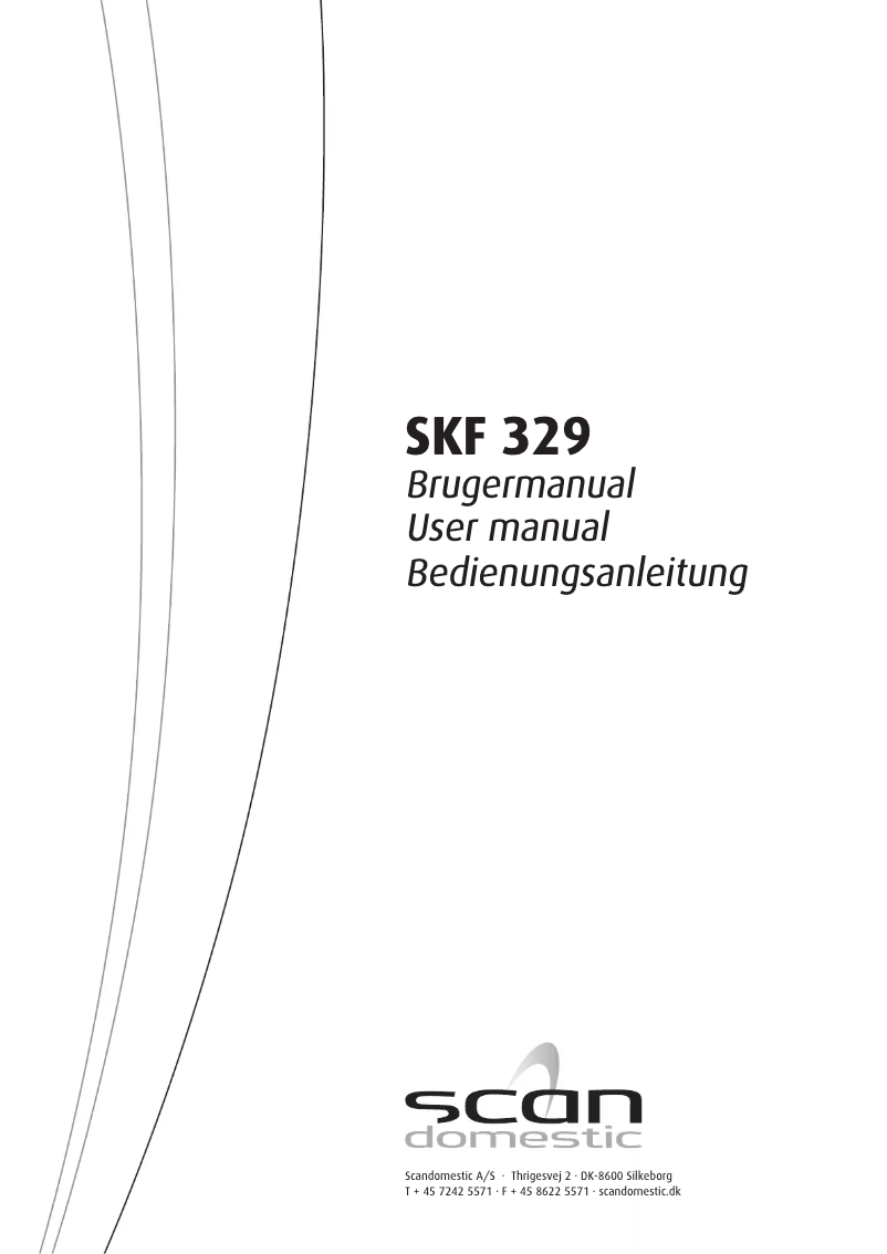 Page n°1 - Manuel utilisateur Scandomestic SKF 329