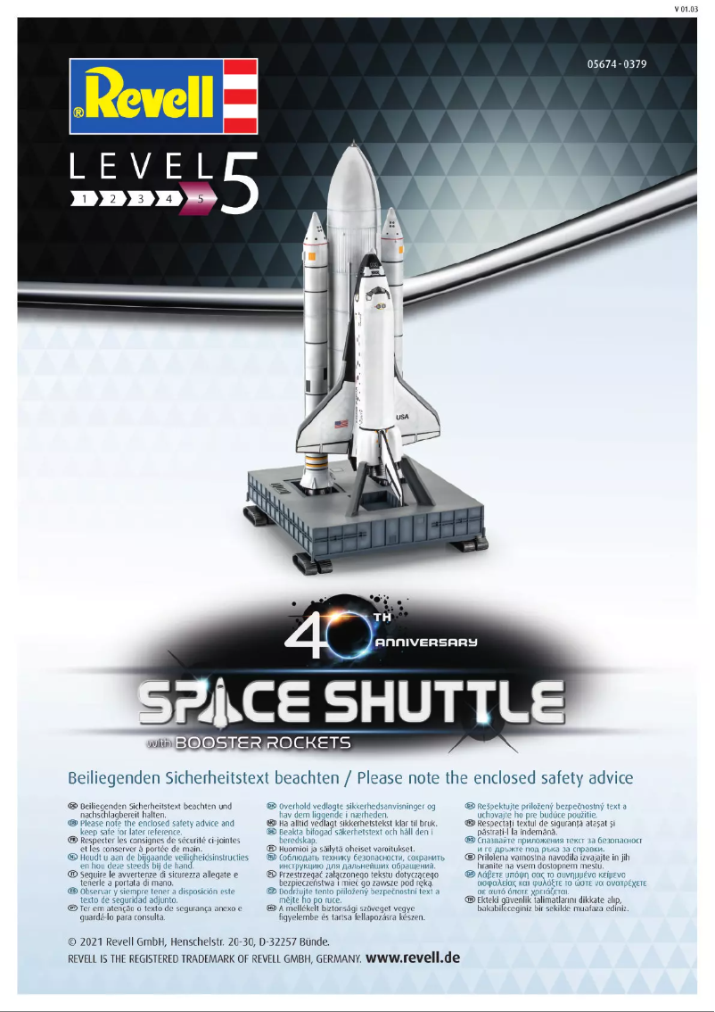 Page n°1 - Manuel utilisateur Revell Space Shuttle & Booster Rockets