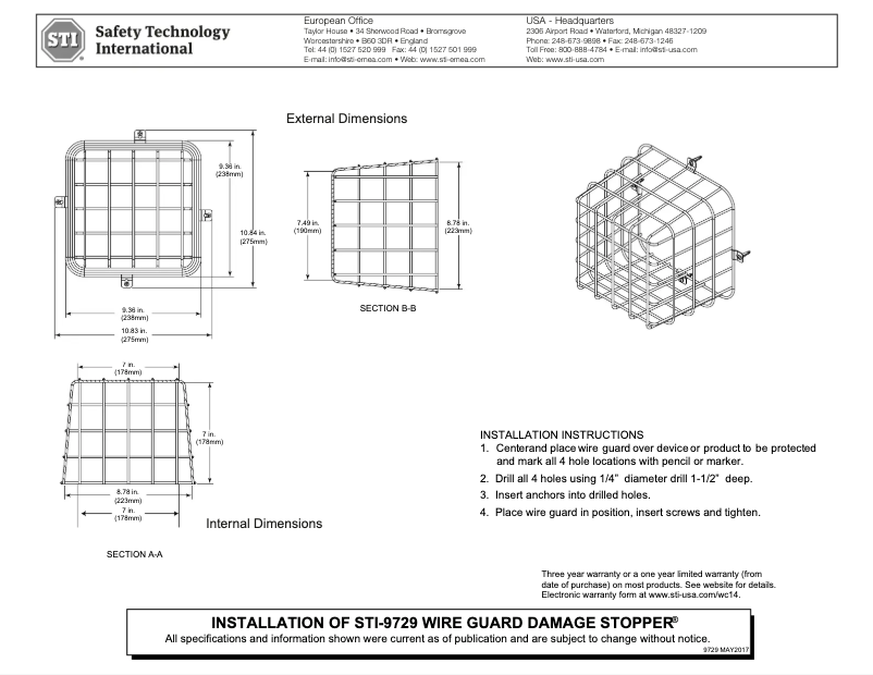 Page 1 de la notice Manuel utilisateur STI STI-9729
