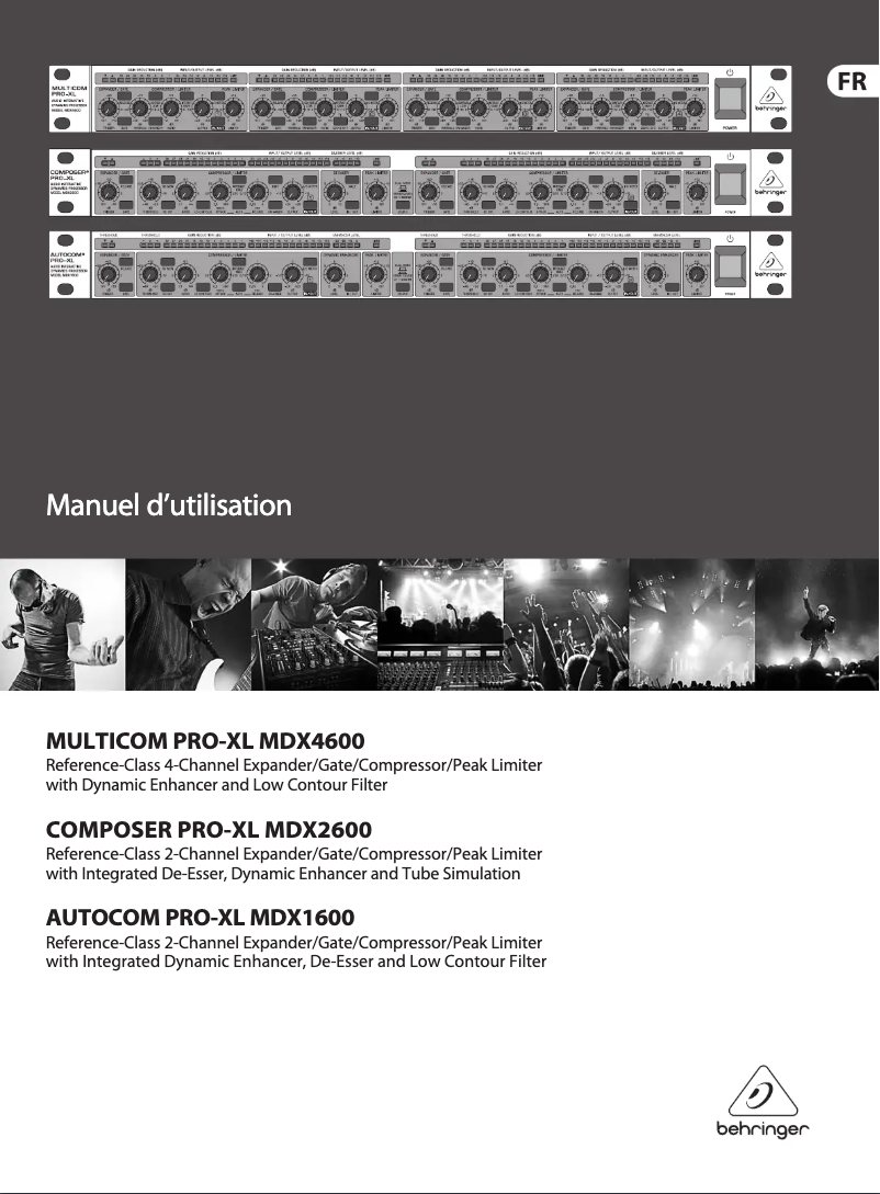 Page 1 de la notice Manuel utilisateur Behringer Composer Pro-XL MDX2600