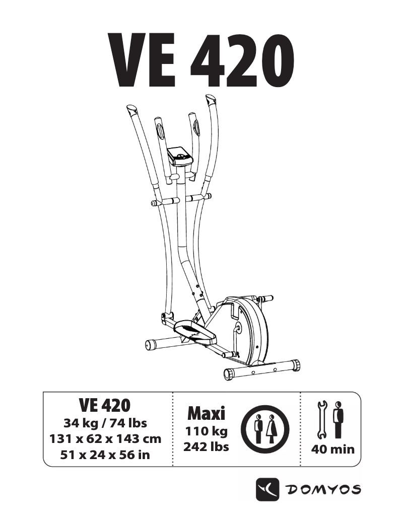 Page n°1 - Manuel utilisateur Domyos VE 420
