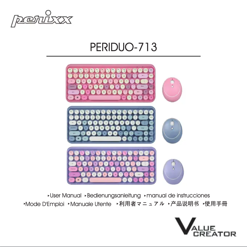 Page n°1 - Manuel utilisateur Perixx PERIDUO-713
