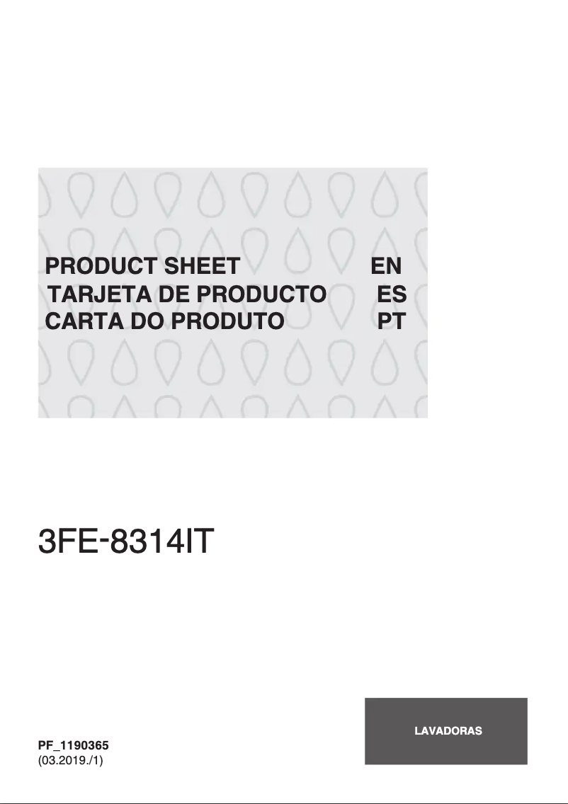 Page n°1 - Fiche technique Fagor 3FE-8314IT