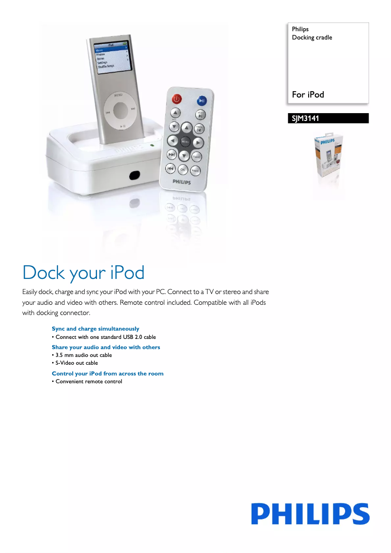 Página 1 del manual Folleto Philips SJM3141