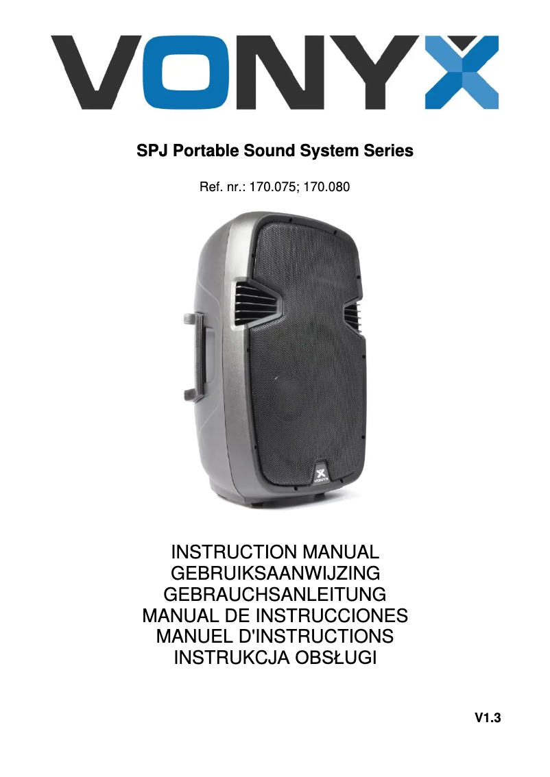 Página 1 del manual Manual de usuario Vonyx SPJ-PA915