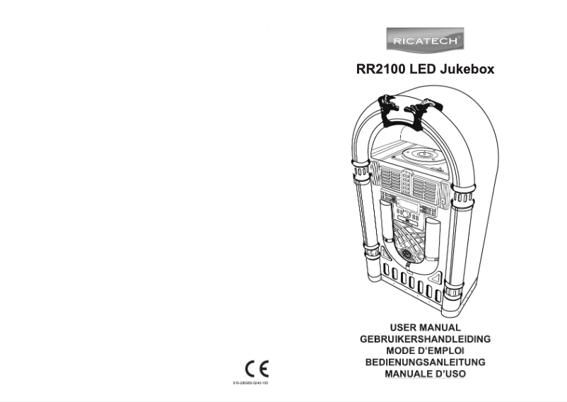 Page 1 de la notice Manuel utilisateur Ricatech Light Wood ZZL Classic LED RR2100