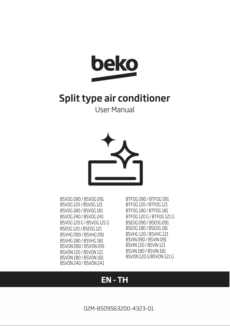 Page 1 de la notice Manuel utilisateur Beko BSVON 090