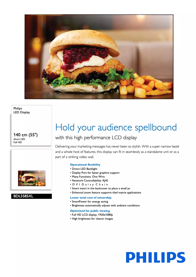 First page image of the manual for BDL5585XL