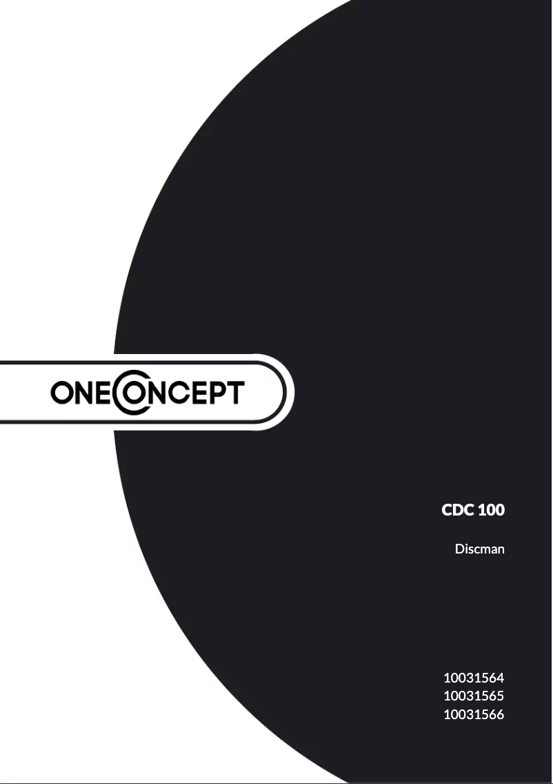 Página 1 del manual Manual de usuario OneConcept CDC 100MP3