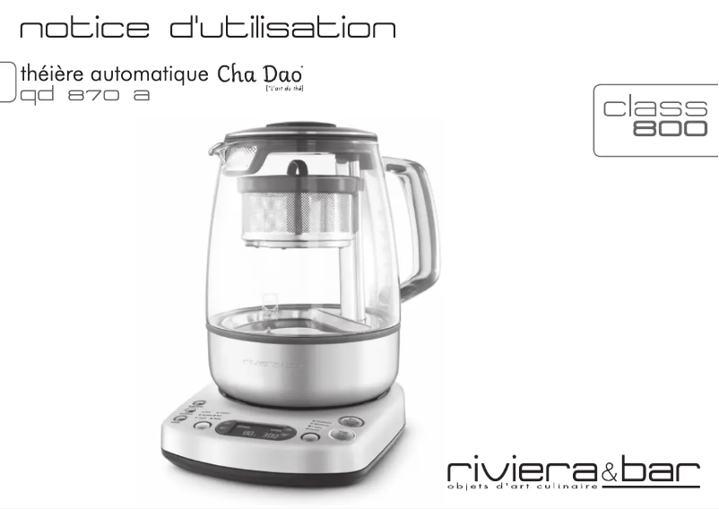 Page n°1 - Manuel utilisateur Riviera & Bar QD870A