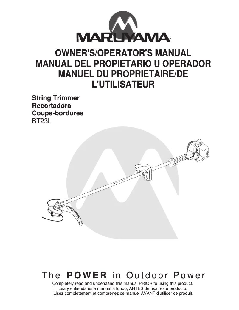 Image de la première page du manuel de l'appareil BT23L