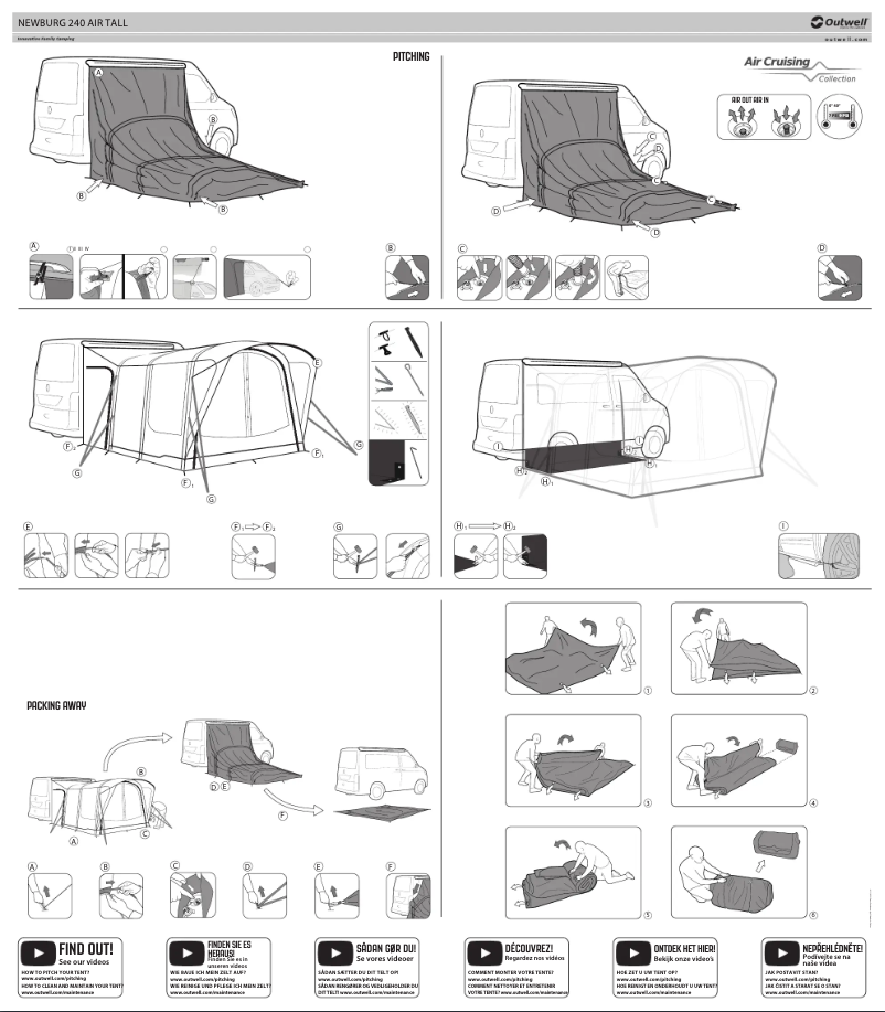 Page 1 de la notice Mode d'emploi Outwell Newburg 240 Air Tall