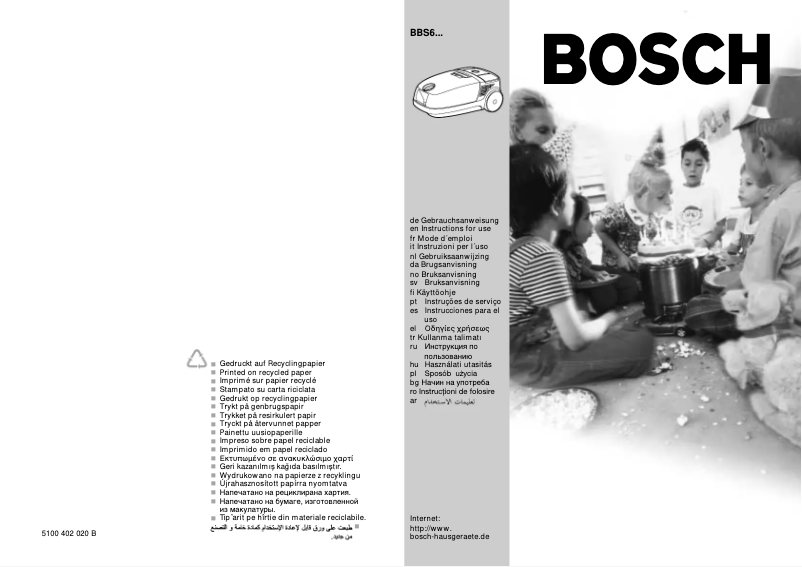 Page 1 de la notice Manuel utilisateur Bosch Activa BBS 6312