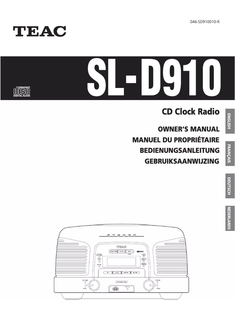 Page n°1 - Manuel utilisateur Teac SL-D910