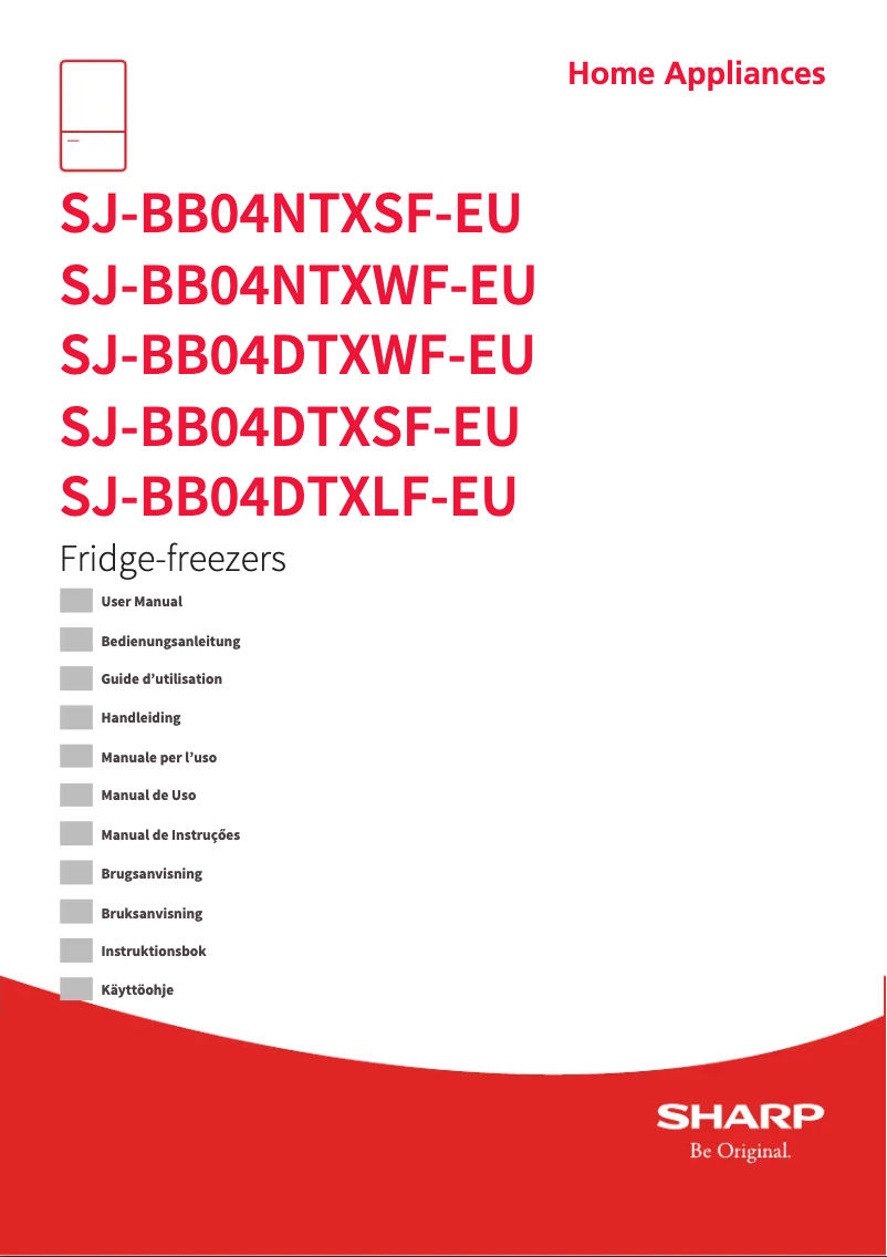 Page 1 de la notice Manuel utilisateur Sharp SJ-BB04DTXSF-EU